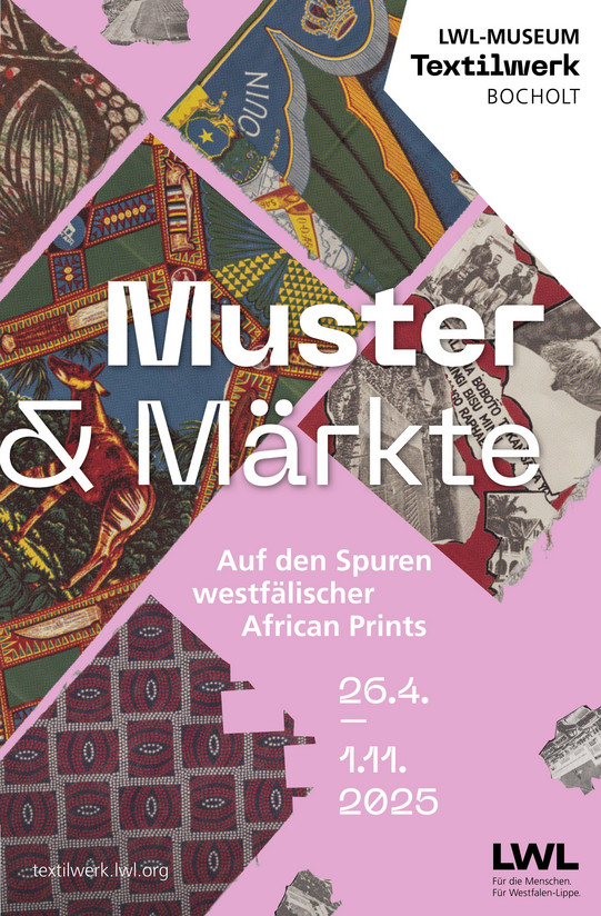 Flyer der Ausstellung Muster und Markte